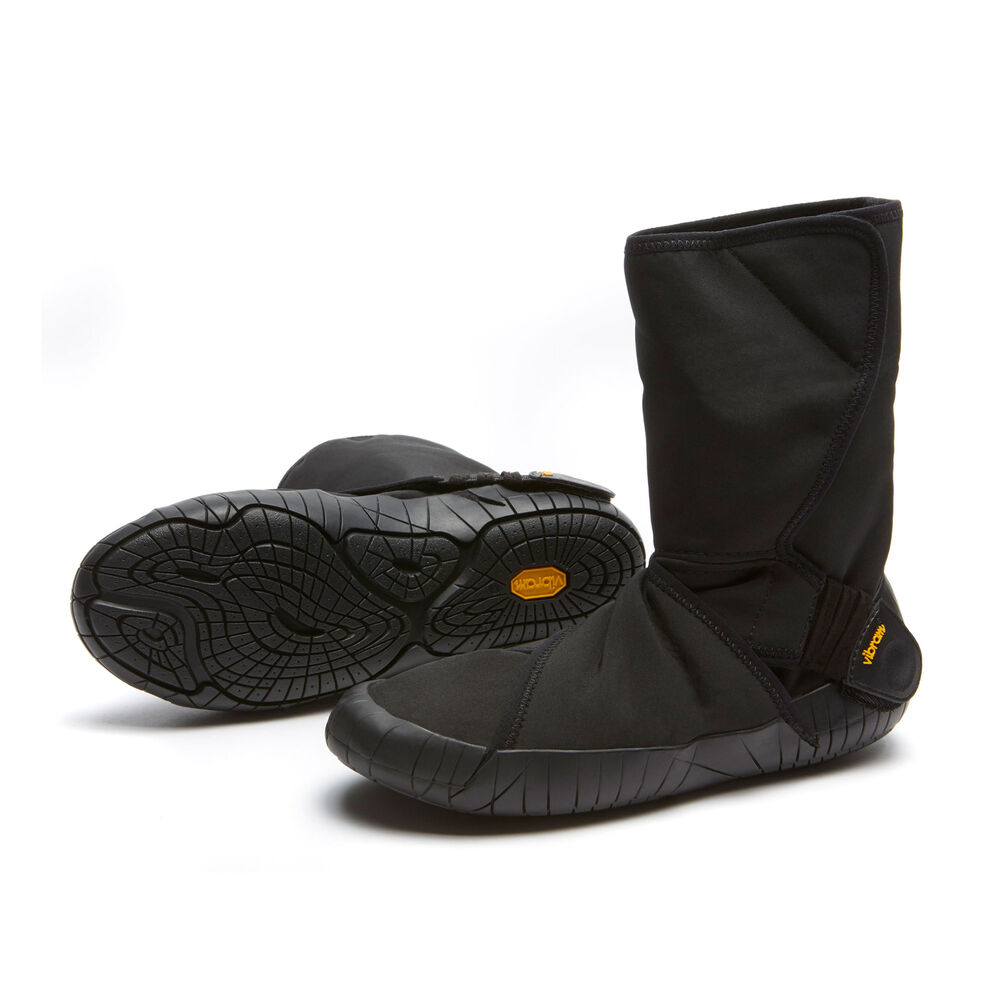 Vibram Furoshiki New Yorker Mid Womens Boots Black Australia (GKY204897)